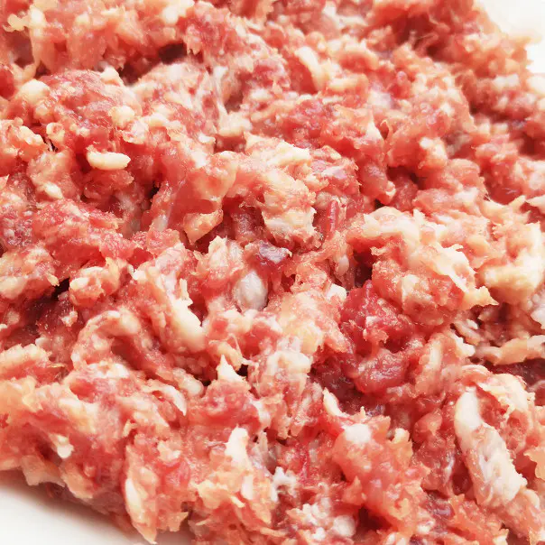 Prepared pork filling for Chinese dumplings